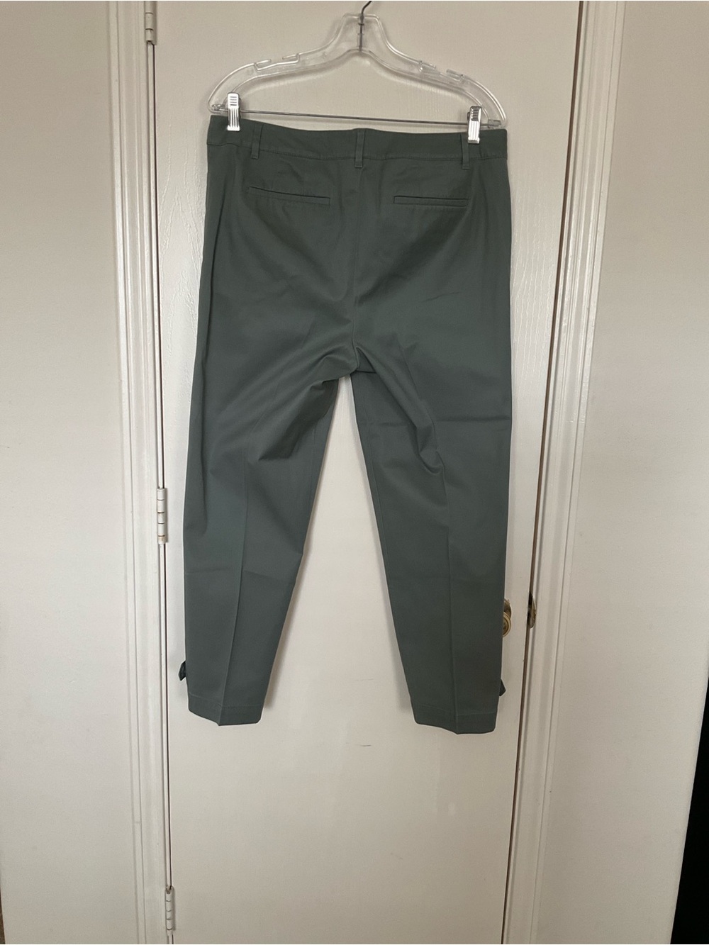 -Talbots Olive Green Perfect Crop Pants - Picture 3 of 7